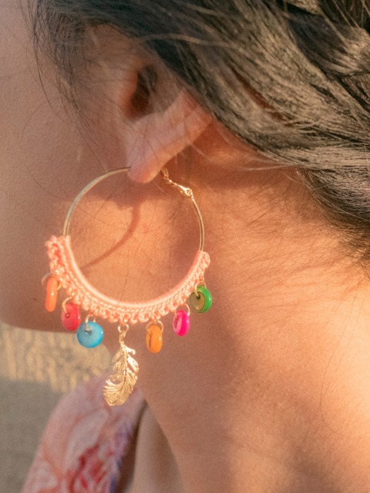 Bohemian hoop earring
