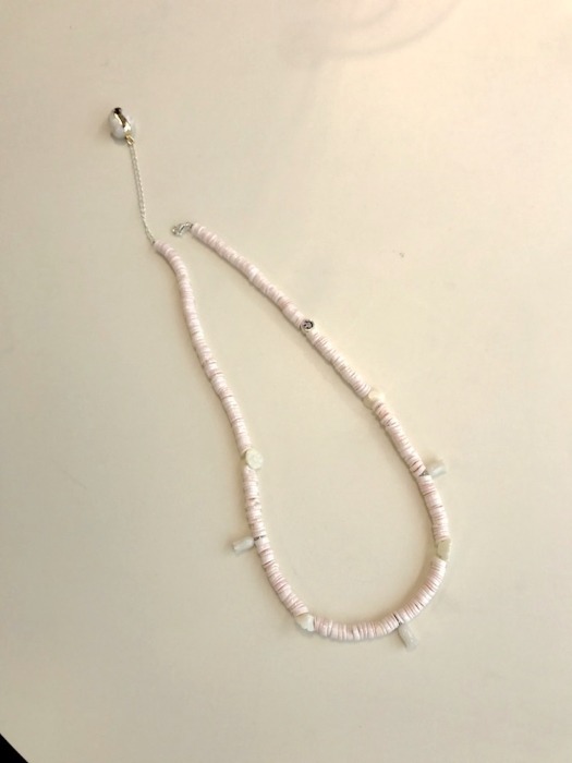 baby pink coral necklace