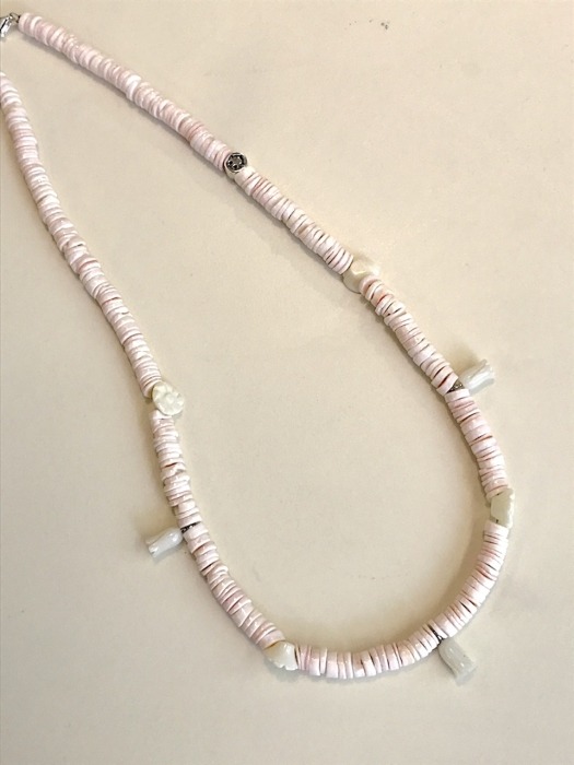 baby pink coral necklace