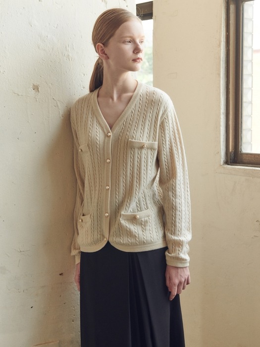 19FN cable cardigan [IV]