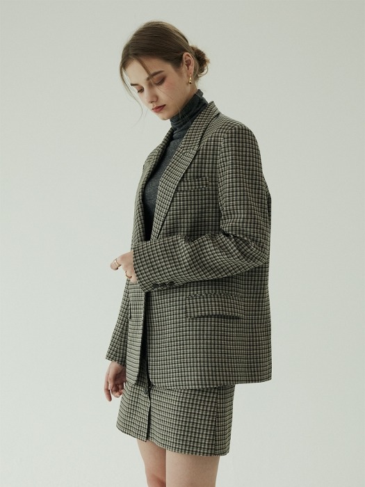 Pauline jacket beige checked