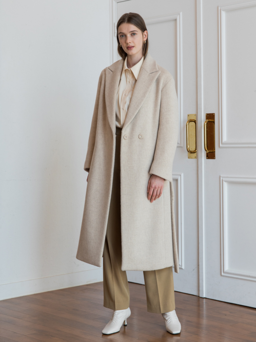 HIDDEN BUTTON LONG COAT_IVORY