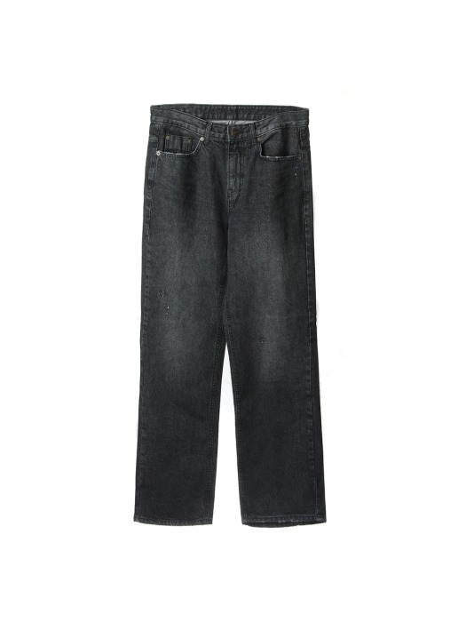 UTD-FP15 wide denim pants[black(UNISEX)] 