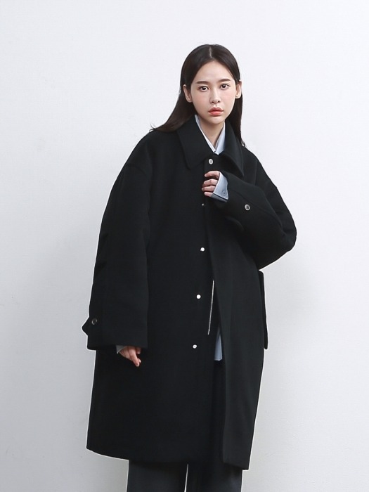 [WOMEN] SECURITY M-51 WOOL PADDING OVERSIZED COAT (3M THINSULATE) BLACK