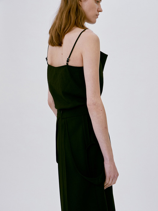 DRAPED STRAP TOP (BLACK)