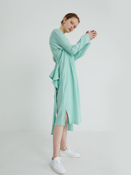 20 SPRING_Neo Mint Long Slit Dress