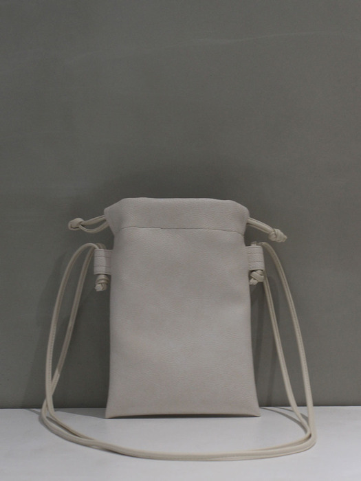 Leather square bag white