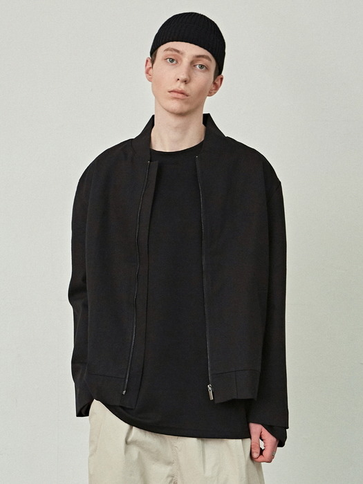 MINIMAL COTTON JACKET_BLACK