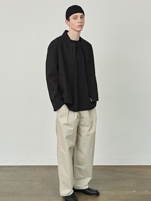 MINIMAL COTTON JACKET_BLACK