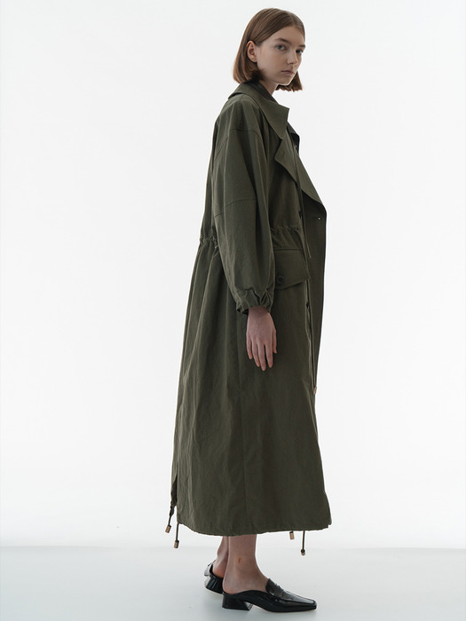 Fishtail detailed trench coat