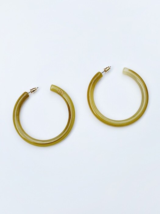 AH big hoop earring (olive)