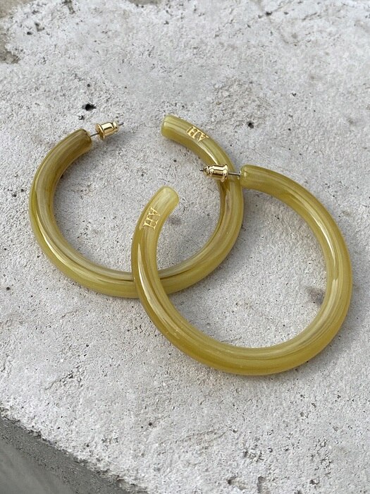 AH big hoop earring (olive)