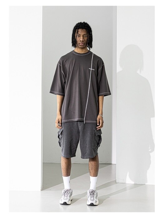 RESTRUCTURE STICH OVERSIZED T-SHIRTS MUZTS003-DG