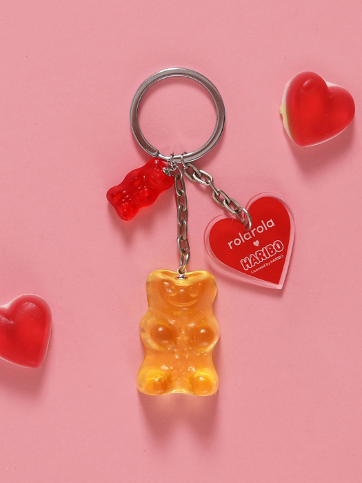 (LV-20338) ROLAROLA X HARIBO JELLY KEY RING YELLOW