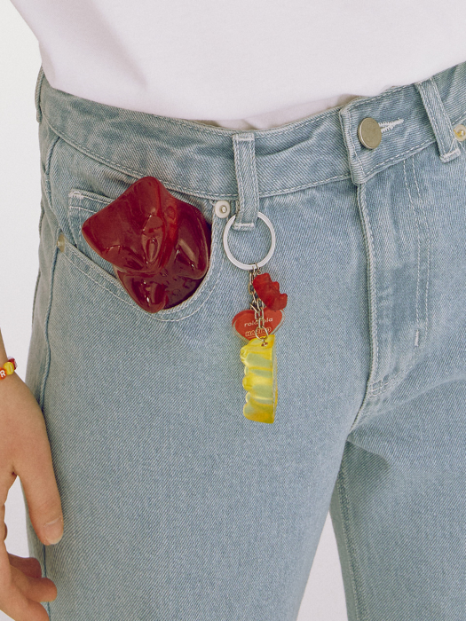 (LV-20338) ROLAROLA X HARIBO JELLY KEY RING YELLOW