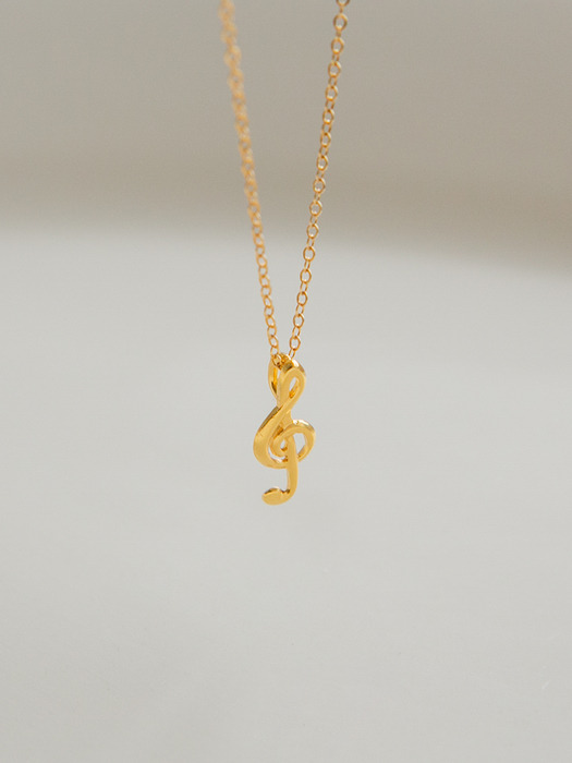 14k gf G-clef pendant necklace (14k 골드필드)
