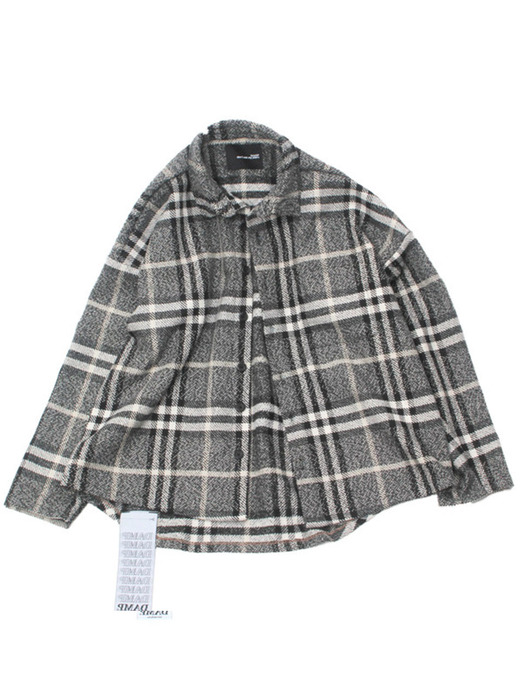 2020 OVERSIZE WOOL HEAVY FLANNEL CHECK SHIRT