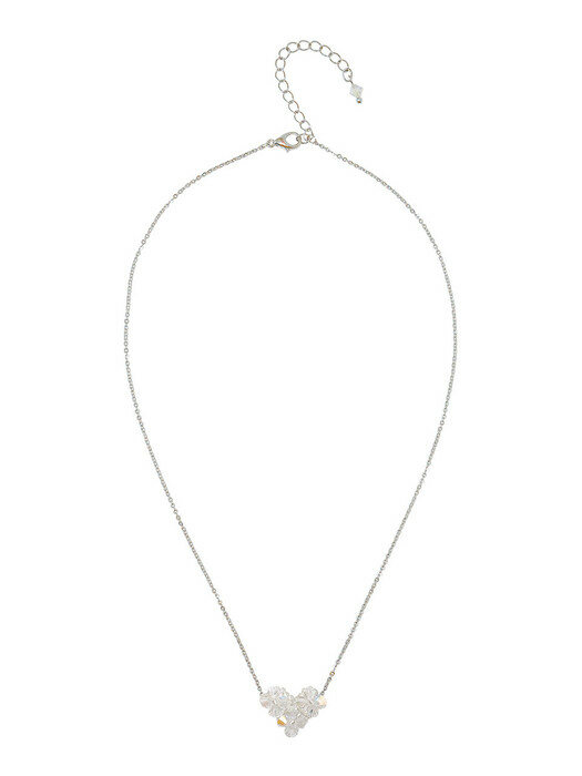 Heart Beads Necklace (Clear)