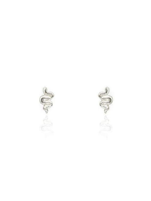 Mini silver snake earrings