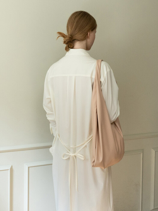 silky shirtdress (ivory)