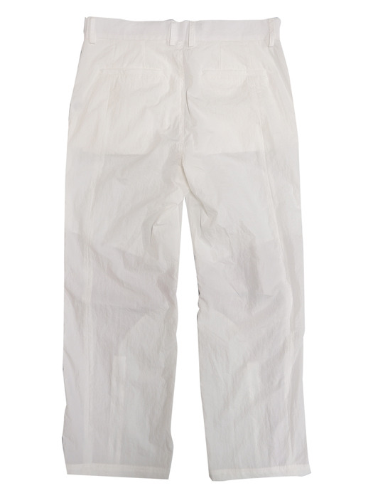 White Upcycled Nylon Trousers