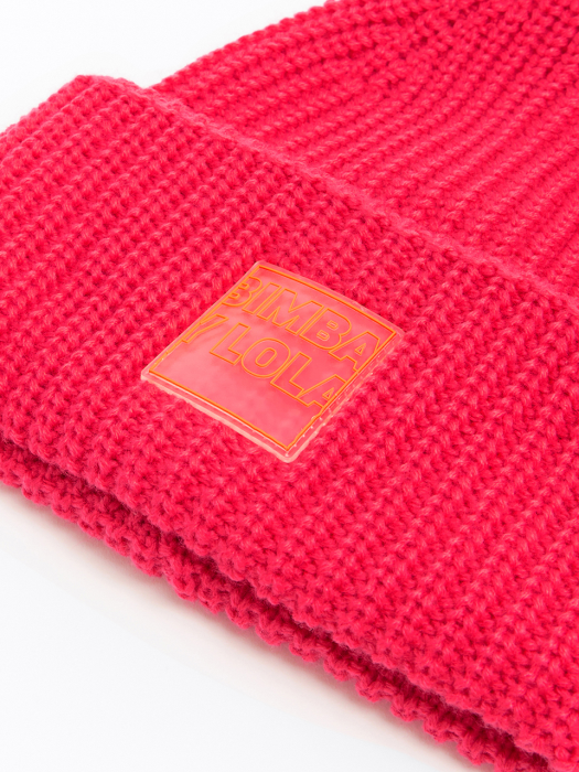 Coral knit hat_B206AIH001CO