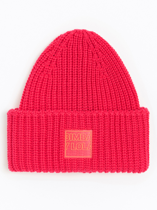 Coral knit hat_B206AIH001CO