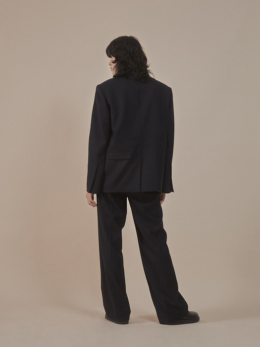 Asymmetrical trousers blazer