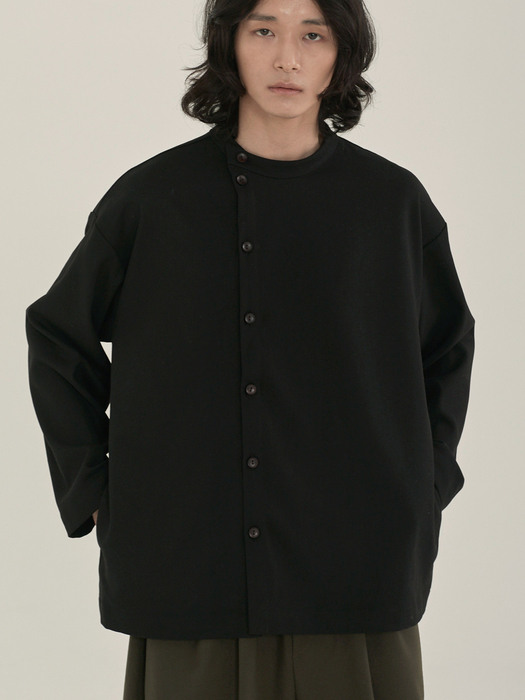 unisex tencel side shirts black