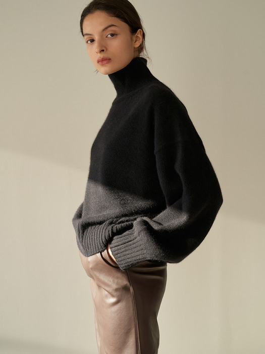 TTW RACCOON TURTLENECK KNIT 4COLOR