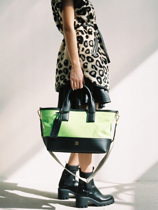 MADDISON TOTE BAG LARGE_NEON GREEN