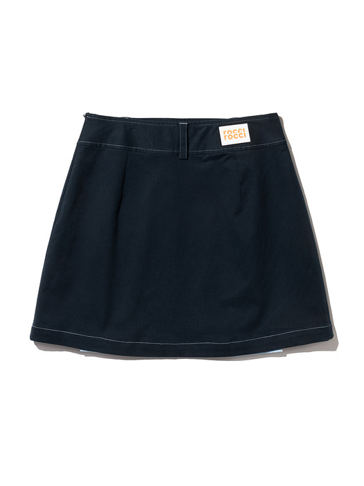 Slit Point Skirt [NAVY]