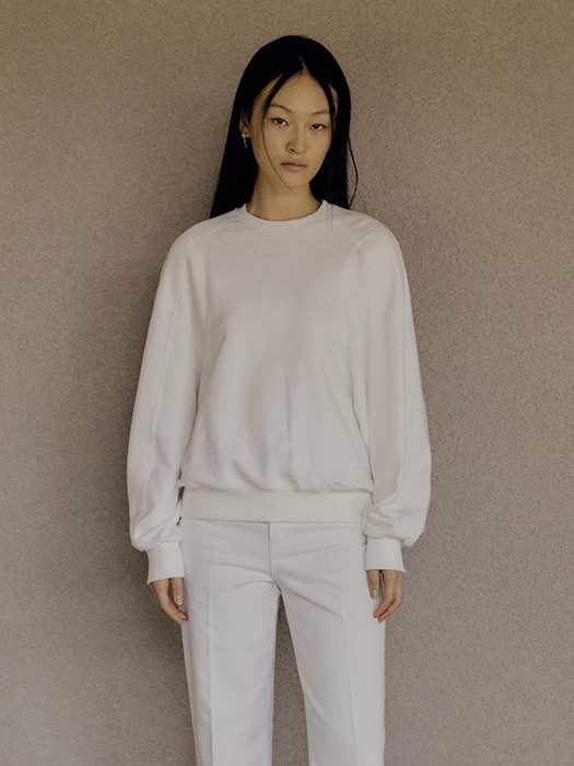 21SS STITCH SWEAT SHIRT - WHITE