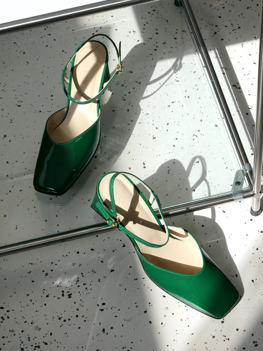 LUCY strap backless pumps_cb0029_green