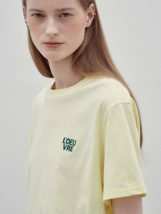 Cropped Logo Embroidery T-shirt SW1ME218-DR