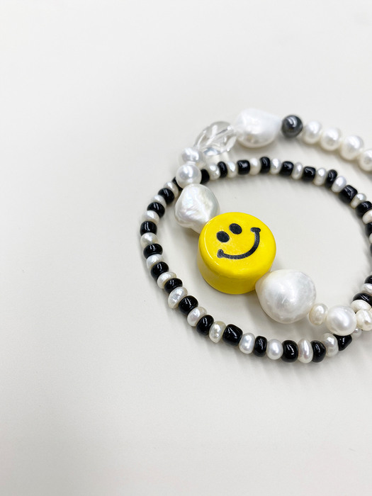 [2SET]Big Smile Pearl Bracelet