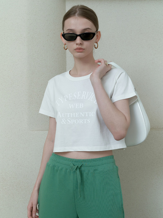 Actinol Arch Logo Crop T-Shirt (Off White)