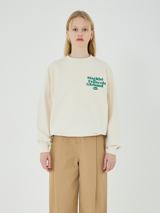 MARITHE DUO SWEATSHIRT ivory