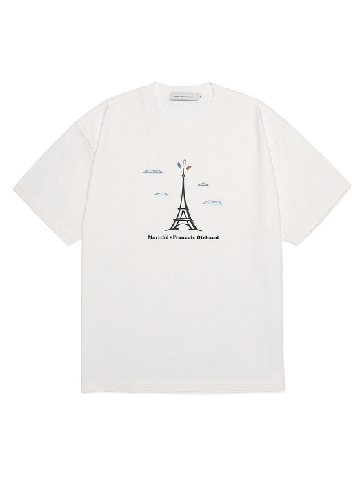 MARITHE TOWER TEE off white
