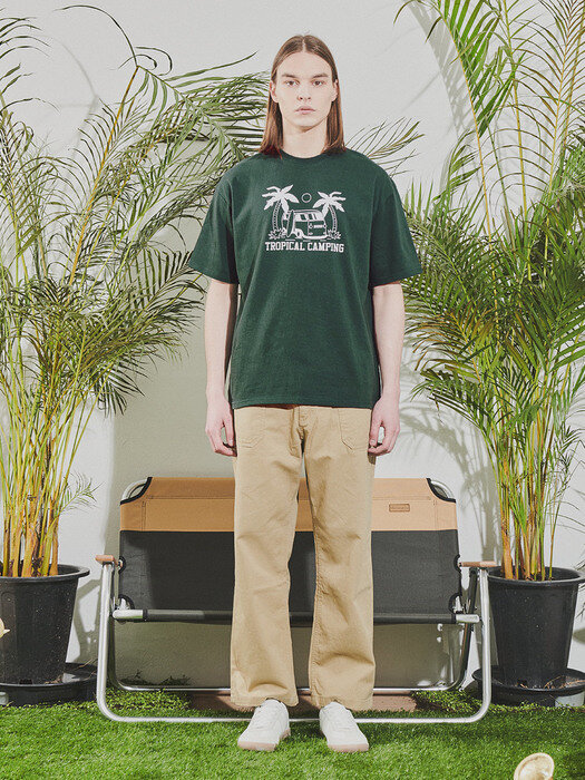 WFG3221 썸머캠프 티셔츠 우먼 포레스트그린