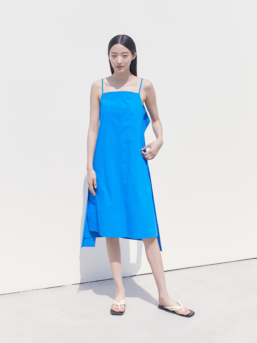 Side Button Slip Dress  Royal Blue (KE1671M02N)