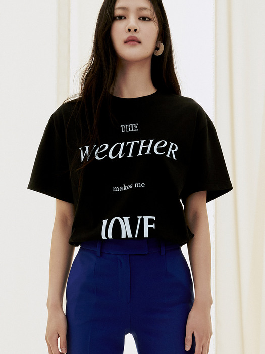 Weather Printed T-Shirt - Black