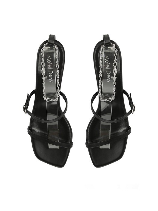 Chain Point Strap Sandals- MD1060 Black