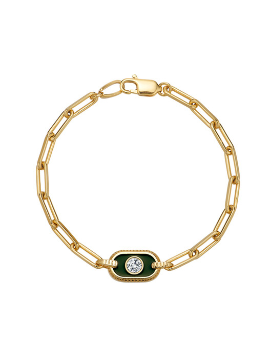 Marrakech Deep Green Charm Bracelet MA015