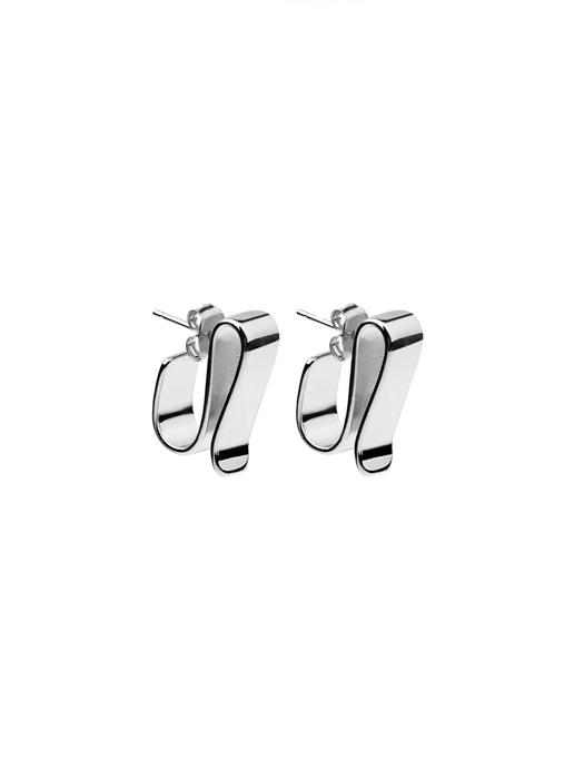 SMALL MONEY CLIP EARRING / SILVER