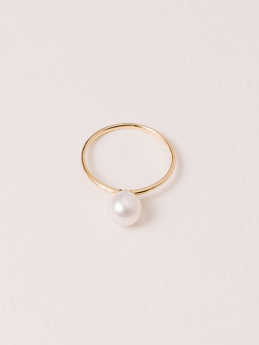 Silver Triple A Pearl Ring