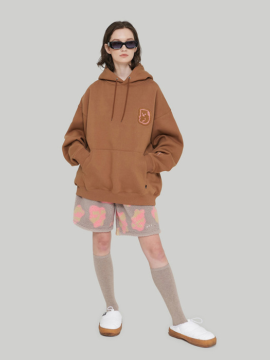 T.D BEAR Wappen Hoodie (기모)_Brown