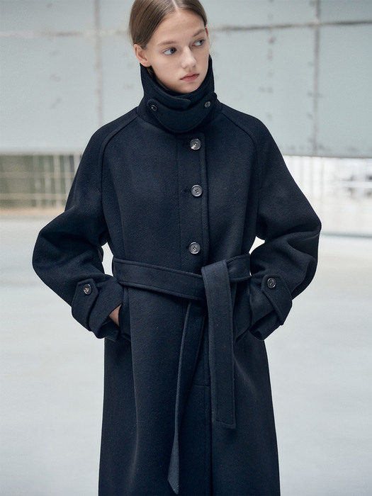 21WN single raglan coat [BK]