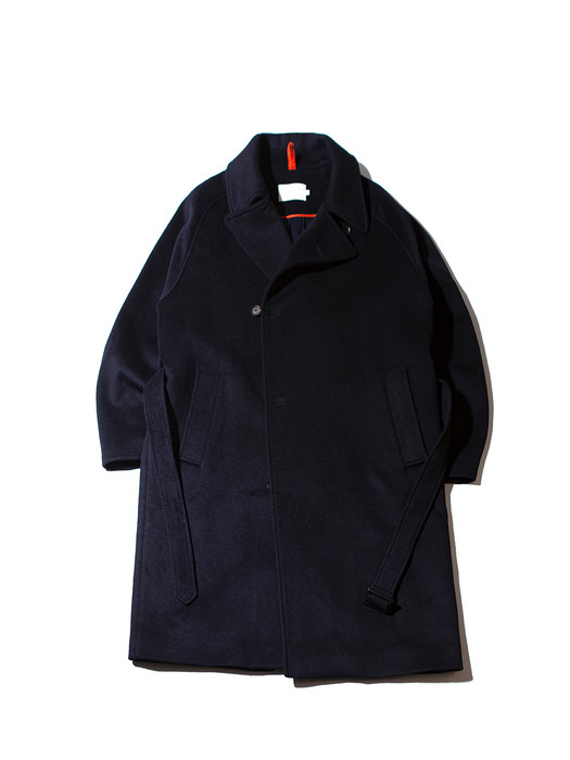 SOFT WOOL DOUBLE BREASTED COAT (Dark navy)