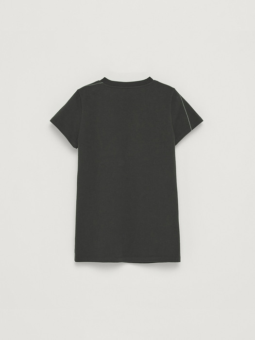 STITCH BASIC TOP IN CHARCOAL